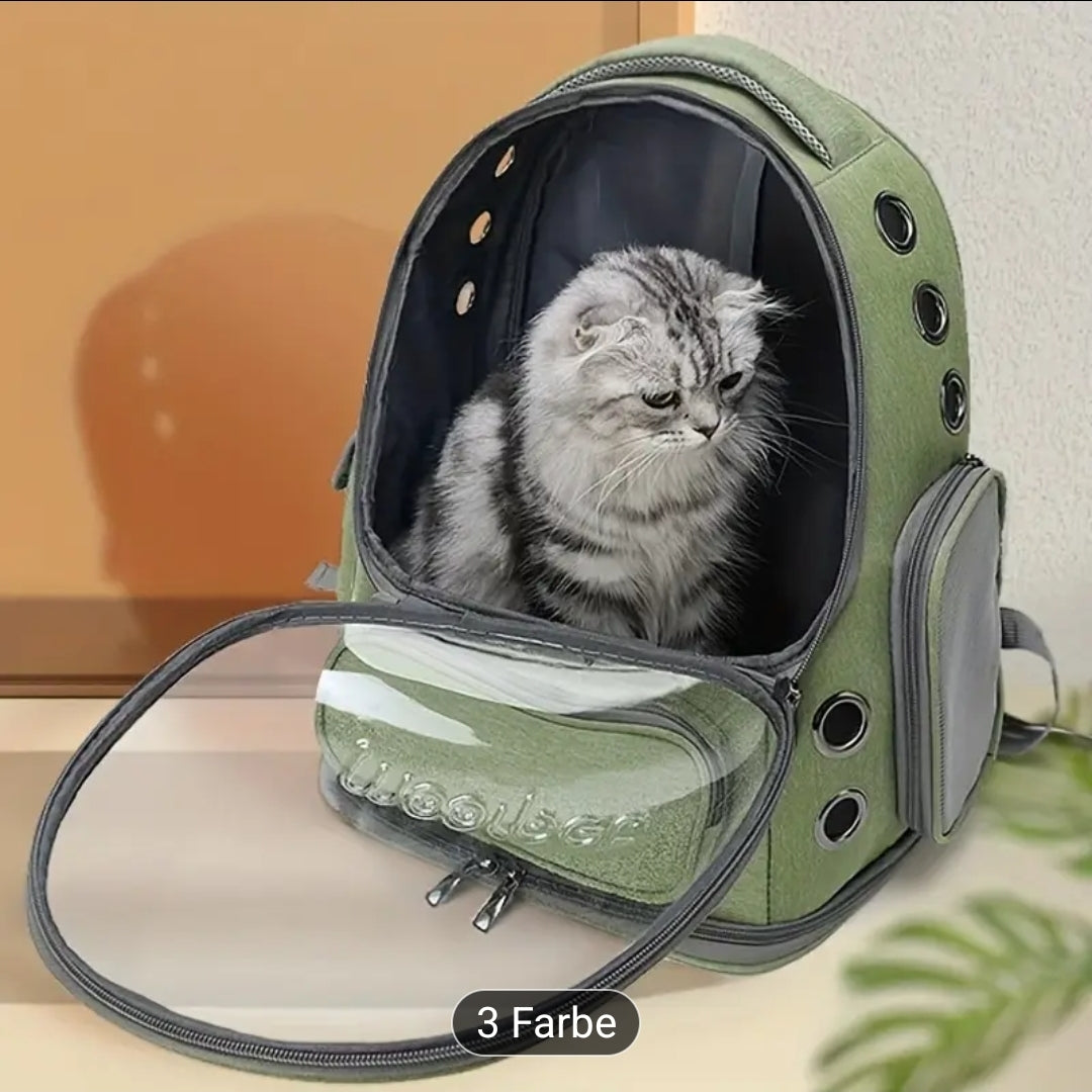 Katzen Transport Rucksack Braun