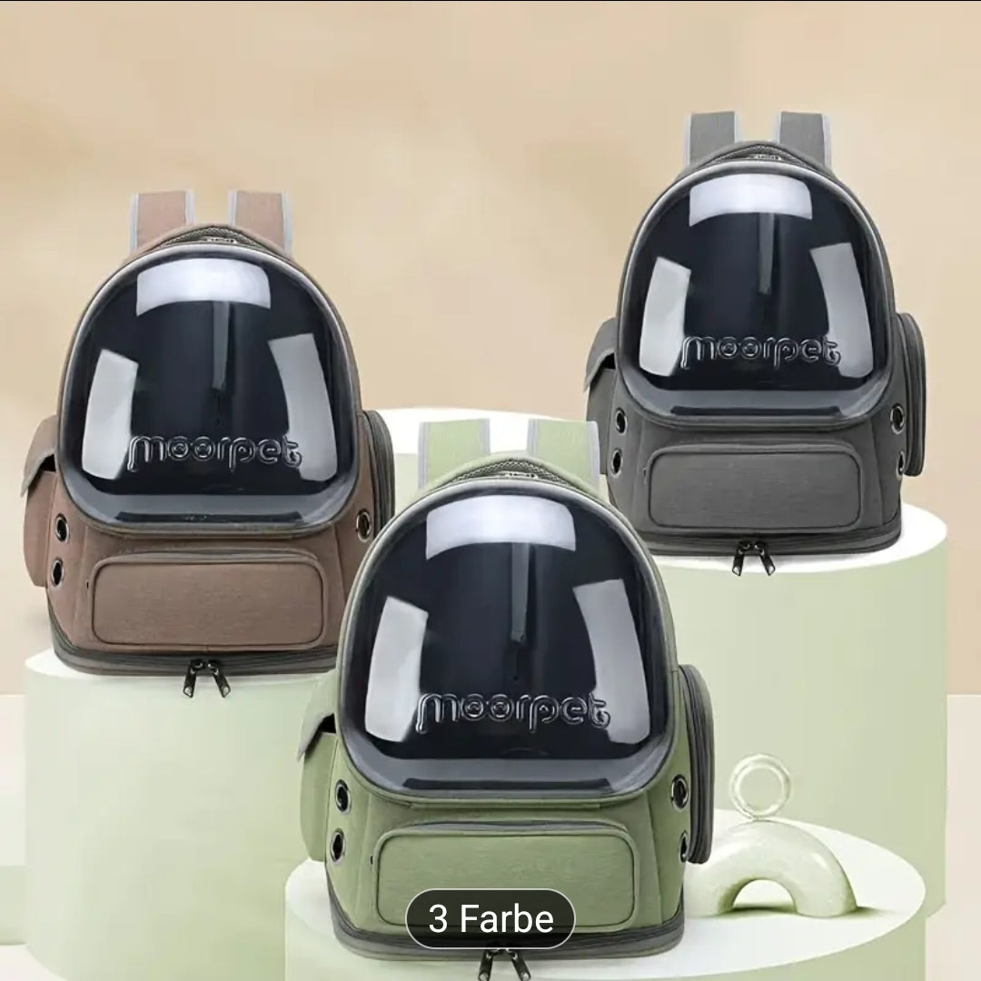 Katzen Transport Rucksack Braun