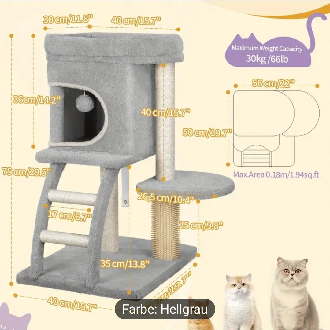 Katzenkratzpfosten Grau