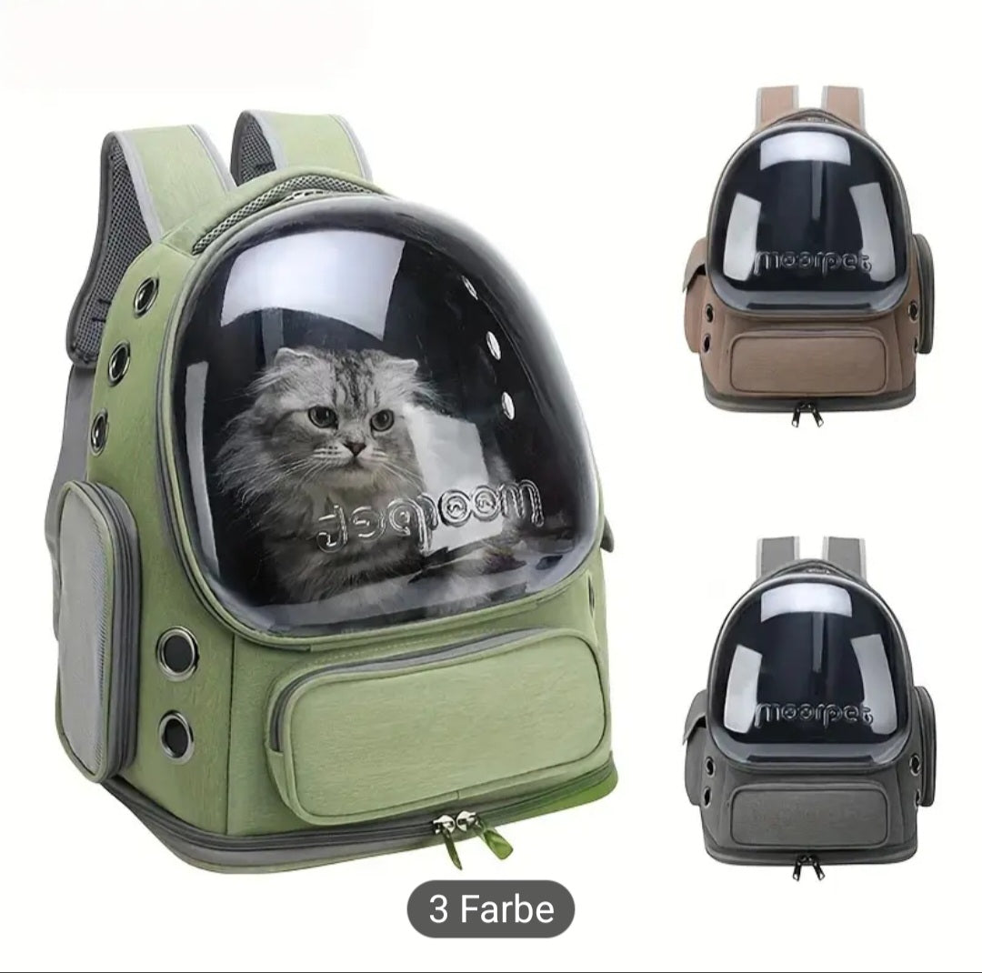 Katzen Transport Rucksack Braun