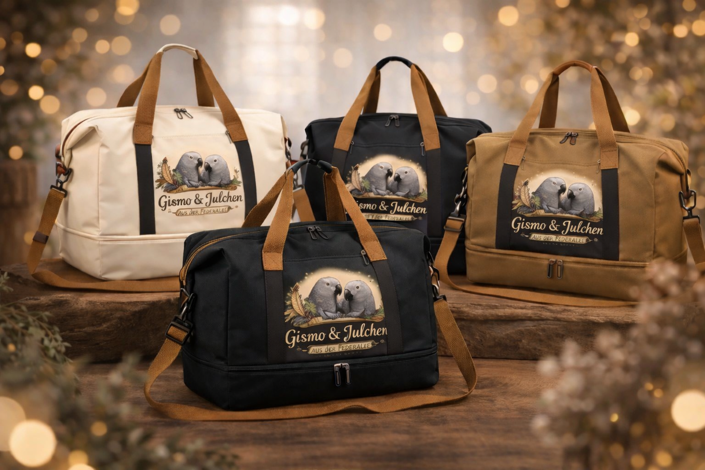 Gismo & Julchen Hochwertige Reisetasche/Alltagstasche in 3 Farben. 2 Jahre Garantie