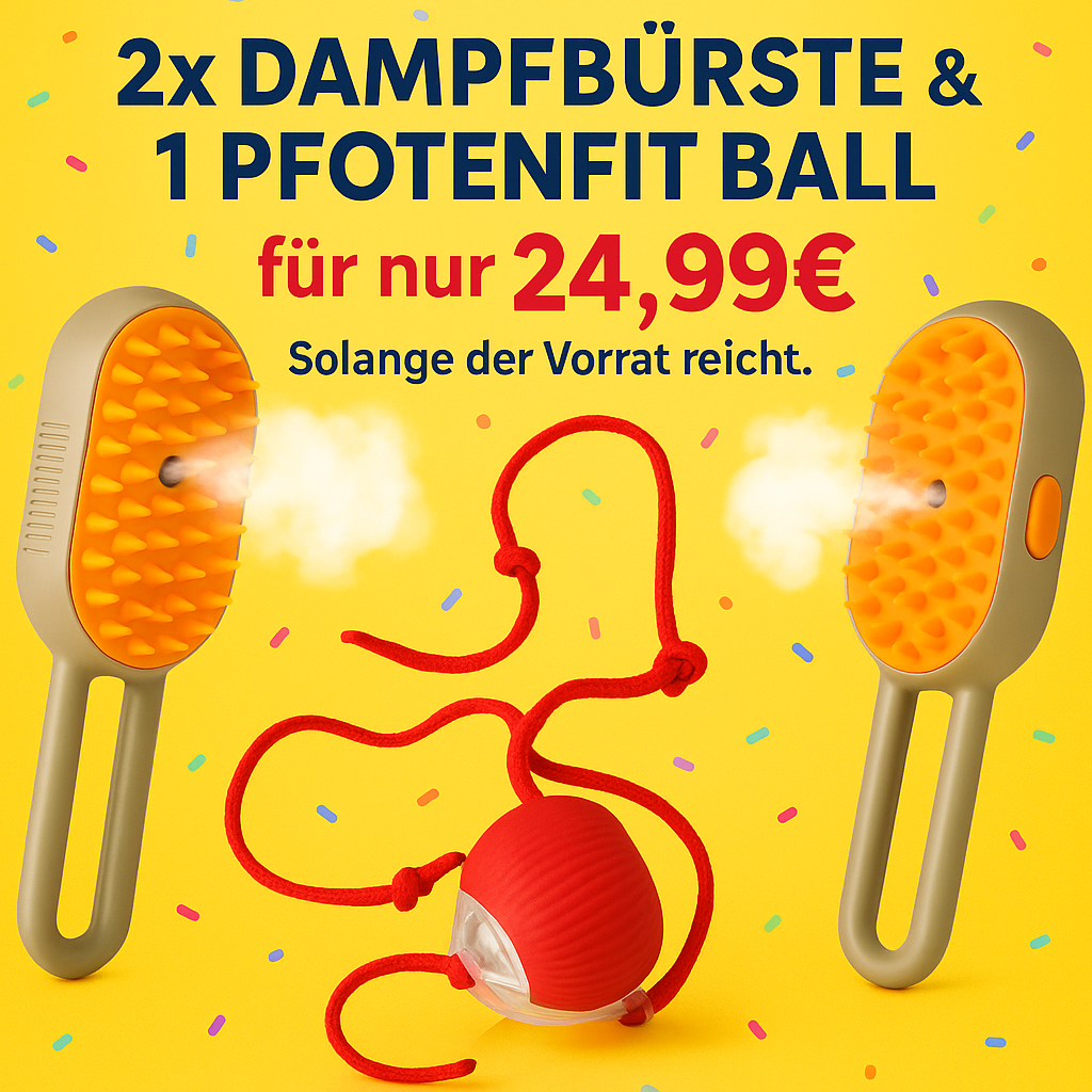 "SPAR HAMMER" : 2x Bürsten & 1 Pfotenfit Ball