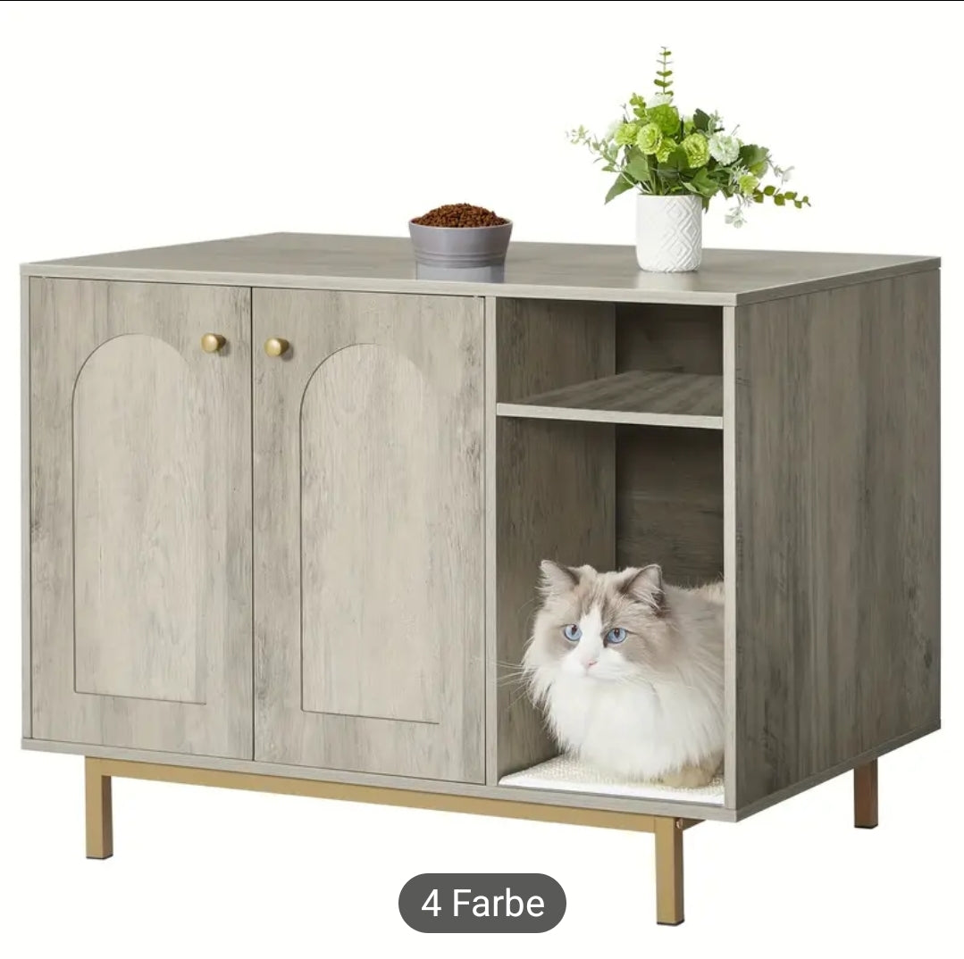 Kommode mit Katzentoilette oder Schlafmöglichkeit in Grau