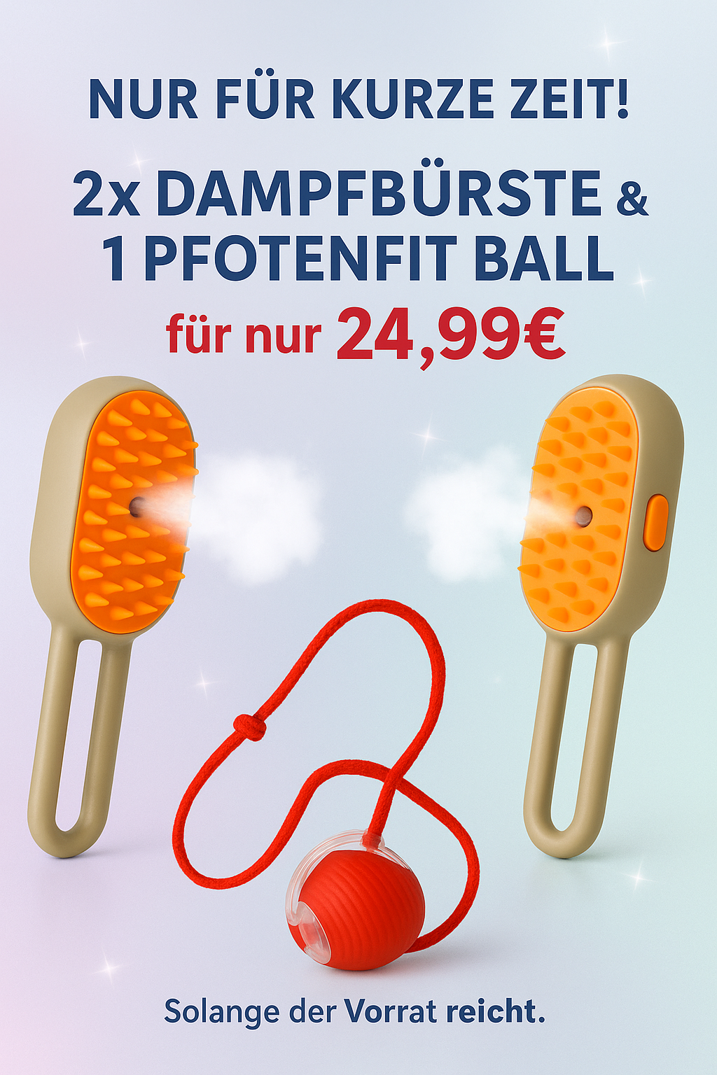"SPAR HAMMER" : 2x Bürsten & 1 Pfotenfit Ball
