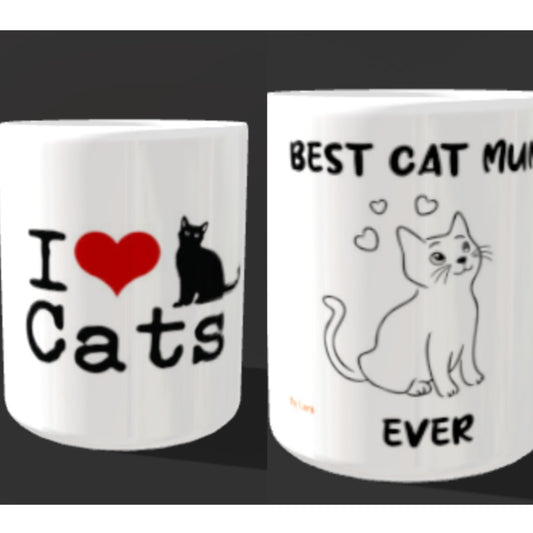 Katzen Tassen 2er Set