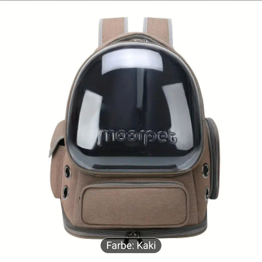 Katzen Transport Rucksack Braun