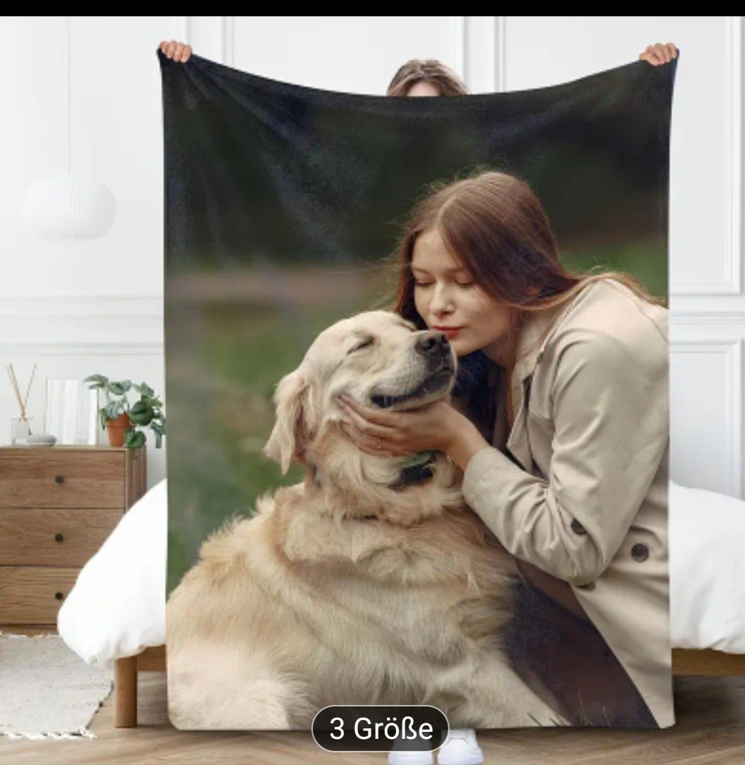 Foto Flanell Decke mit eigenem Foto Größe 70x100cm