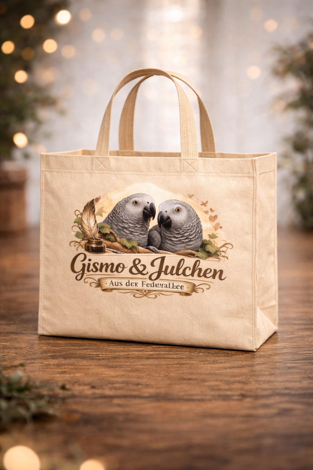 Gismo & Julchen Stofftasche ind Beige und Schwarz
