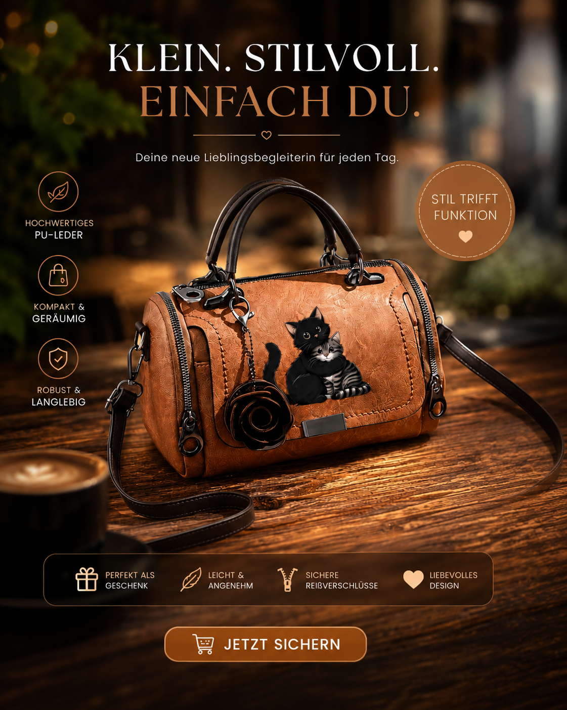 Katzen Damenhandtasche Limitiert